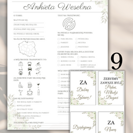 Pakiet: 99 Zawieszek na Alkohol + Ankieta Weselna dla Gości