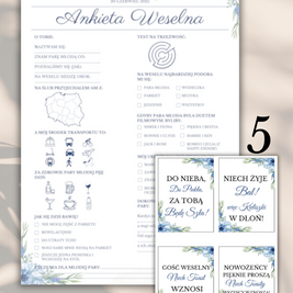 Pakiet: 99 Zawieszek na Alkohol + Ankieta Weselna dla Gości