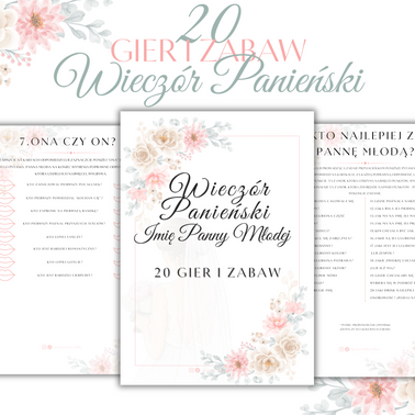 Zestaw 20 Gier i Zabaw na Wieczór Panieński PRODUKT CYFROWY