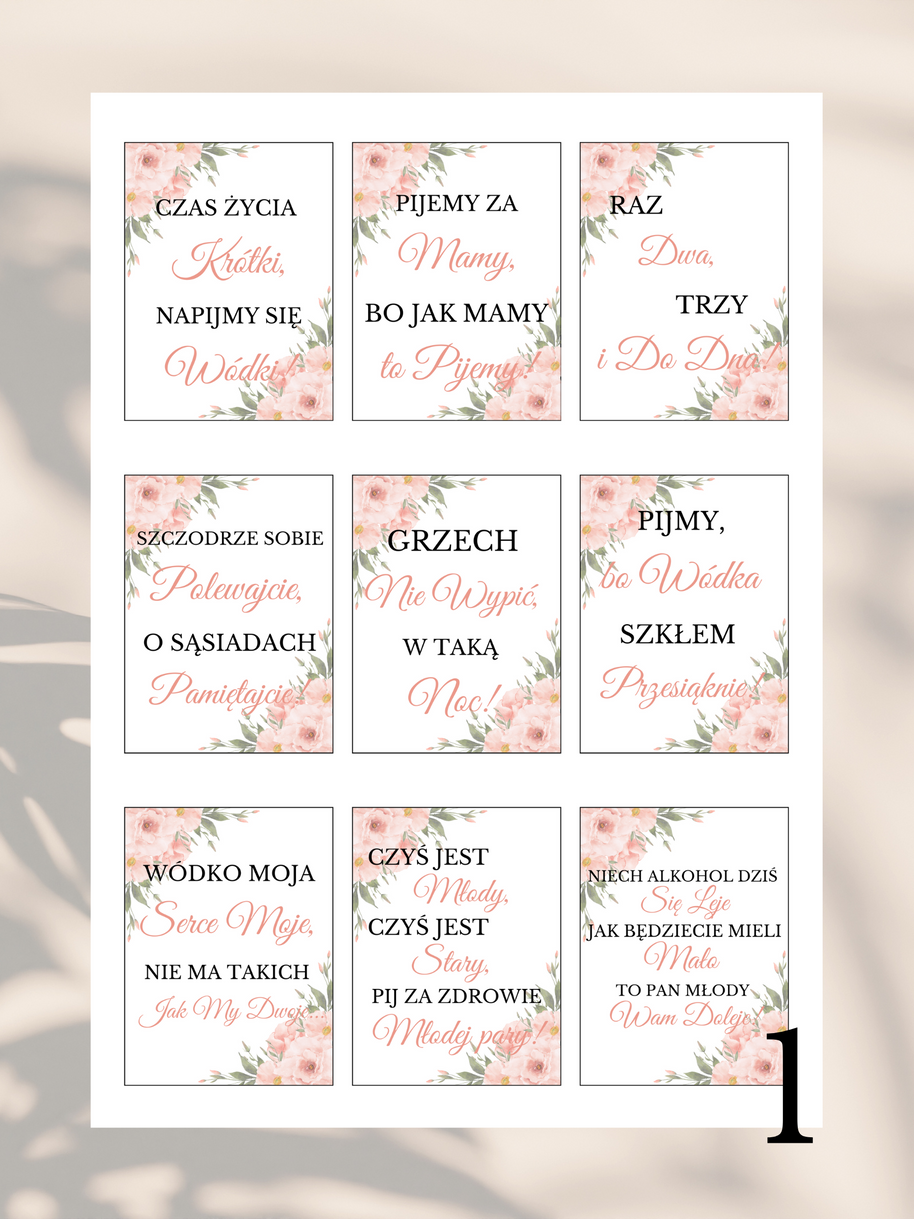 99 Zawieszek na Alkohol w Formacie PDF - Różne Kolory