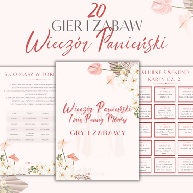 Pakiet Premium MAX: Zestaw 20 Gier i Zabaw na Wieczór Panieński + Certyfikaty i inne PRODUKT CYFROWY