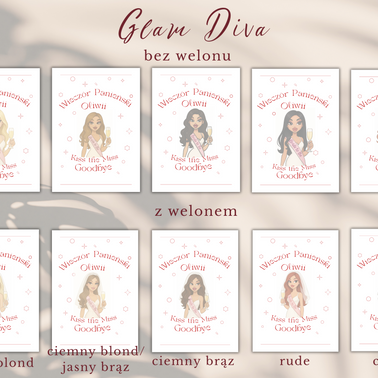 Plakat na Wieczór Panieński dla Panny Młodej – personalizowany | Kiss the Miss Goodbye