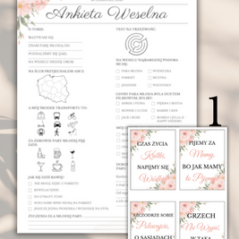 Pakiet: 99 Zawieszek na Alkohol + Ankieta Weselna dla Gości