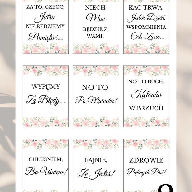 99 Zawieszek na Alkohol w Formacie PDF - Różne Kolory