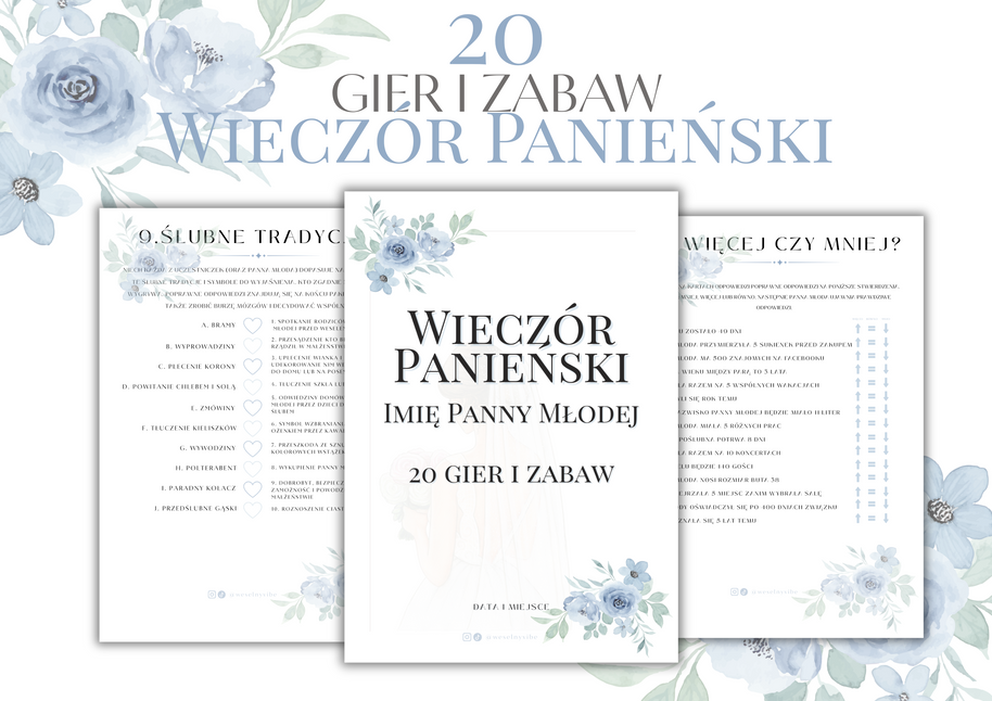 Zestaw 20 Gier i Zabaw na Wieczór Panieński PRODUKT CYFROWY