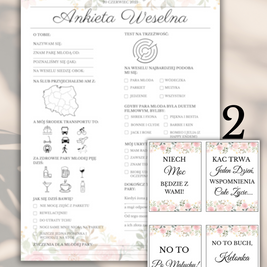 Pakiet: 99 Zawieszek na Alkohol + Ankieta Weselna dla Gości