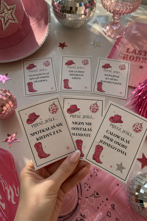 Gra na Wieczór Panieński: Pijesz, jeśli... - 45 kart! Format cyfrowy PDF