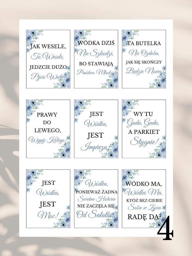 99 Zawieszek na Alkohol w Formacie PDF - Różne Kolory - Weselny Vibe