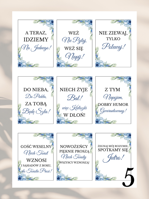 99 Zawieszek na Alkohol w Formacie PDF - Różne Kolory - Weselny Vibe