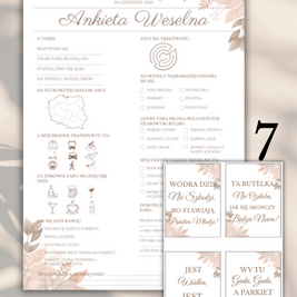 Pakiet: 99 Zawieszek na Alkohol + Ankieta Weselna dla Gości