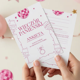 ANKIETA na Panieński z życzeniami i poradami dla Panny Młodej format cyfrowy PDF