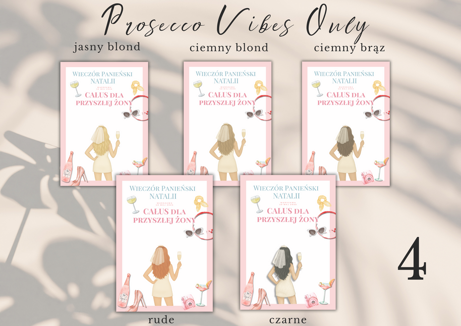 Plakat na Wieczór Panieński dla Panny Młodej – personalizowany | Kiss the Miss Goodbye