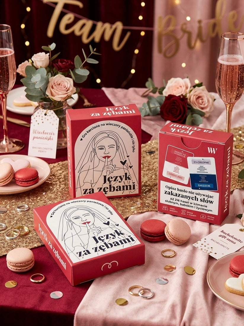 JĘZYK ZA ZĘBAMI – Imprezowa Gra Karciana na Panieński i nie tylko! - Weselny Vibe