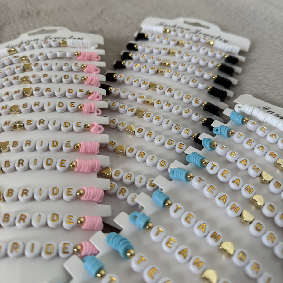 Zestaw 12 Bransoletek na Panieński - dla Panny Młodej i uczestniczek - Weselny Vibe
