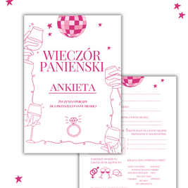 PAKIET BESTSELLERÓW NA PANIEŃSKI: 20 Gier i Zabaw + Ankiety dla Uczestniczek + Plakat dla Panny Młodej PRODUKT CYFROWY