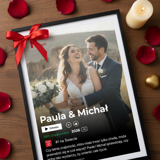 Personalizowany Plakat dla Pary "Filmowa Historia Miłości"