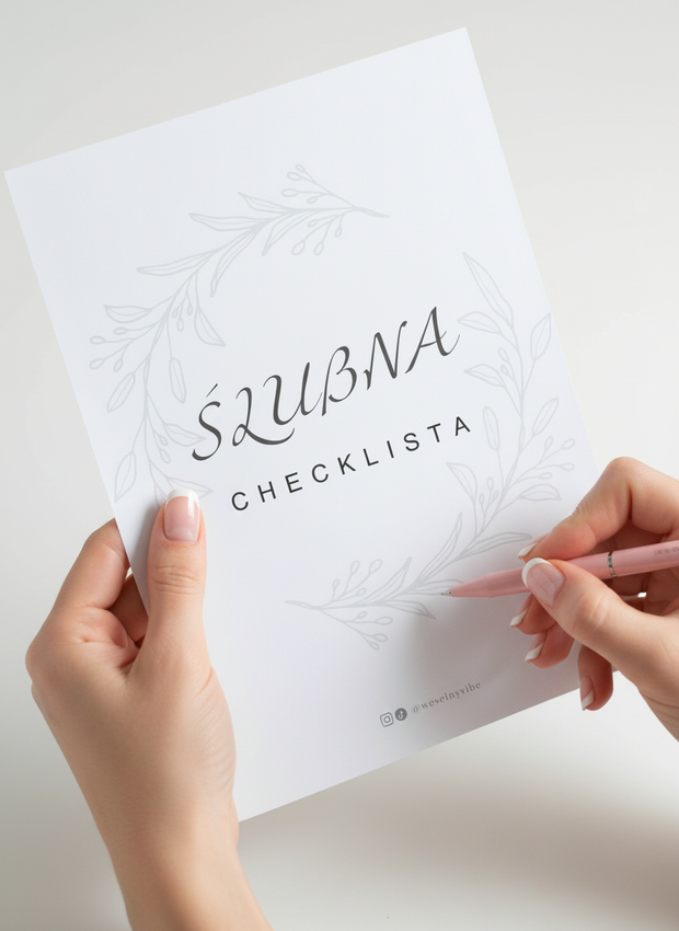 Ślubna Checklista w wersji PDF do druku - Weselny Vibe
