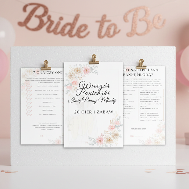 Pakiet Premium MAX: Zestaw 20 Gier i Zabaw na Wieczór Panieński + Certyfikaty i inne PRODUKT FIZYCZNY