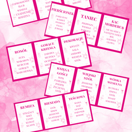 Gra na Wieczór Panieński: Weselne Tabu - 54 karty! Format cyfrowy PDF